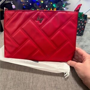 NWT Lug Waltz and chain strap in Poppy Red Satin Luxe VL!